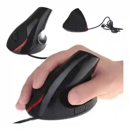 Mouse Vertical Ergonómico Oficina Usb 5 Botones Optico Cable