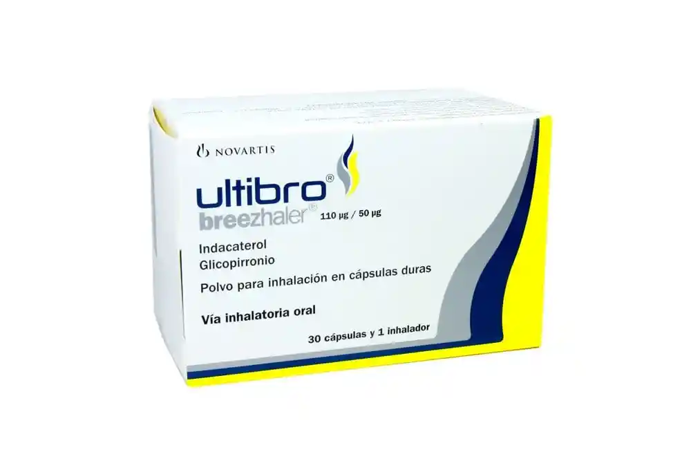 Ultibro Indacaterol Glicopirronio Ultibro 110mg/50mg 30 Capsulas Y 1 Inhalador