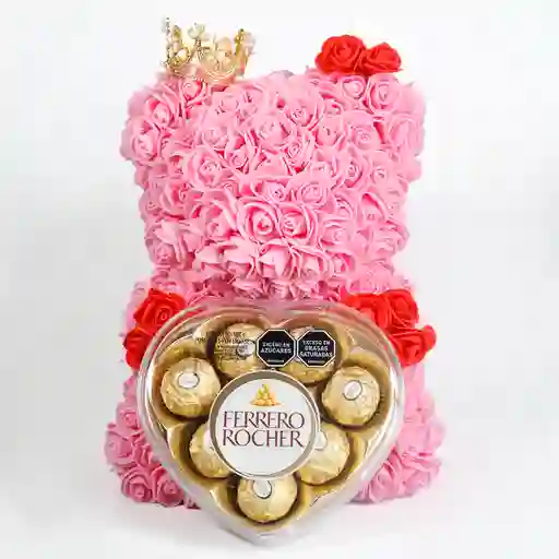 Oso De Flores En Foamy 20 Cm