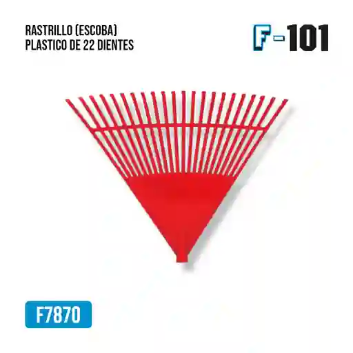 Rastrillo (escoba) Plastico De 22 Dientes