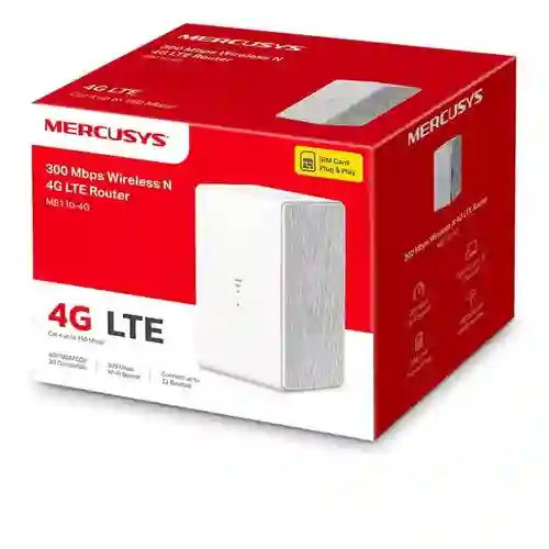 Modem Sim 4g Lte Y Router Wifi 300mbps Mercusys Mb110-4g Col