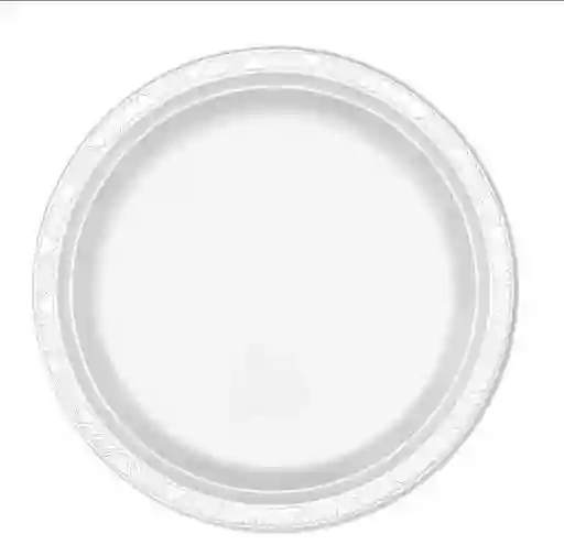 Plato Deluxe Grande Blanco 22 Cm X 10 Unidades Sempertex