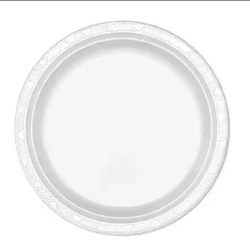 Plato Deluxe Grande Blanco 22 Cm X 10 Unidades Sempertex