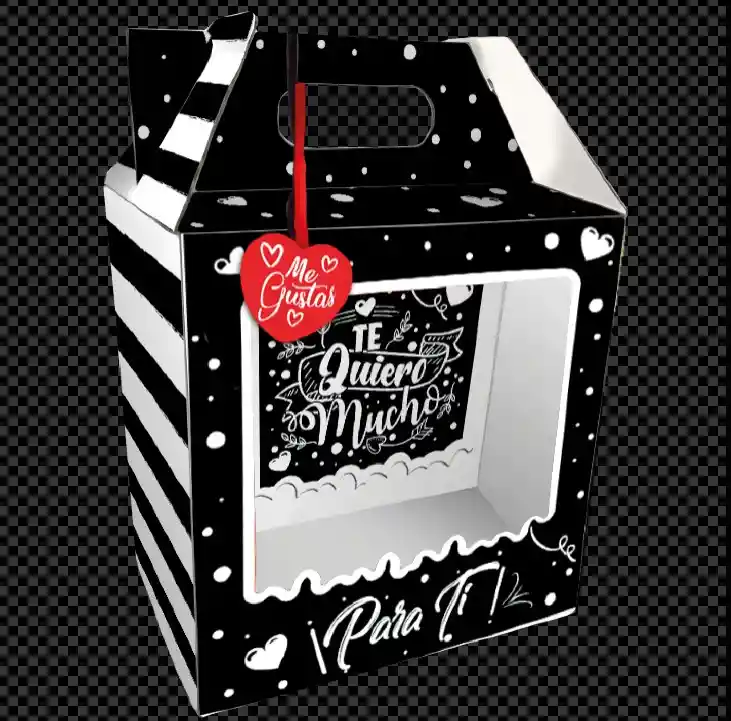 Caja Feliz Mediana Negra X 1 Unidad