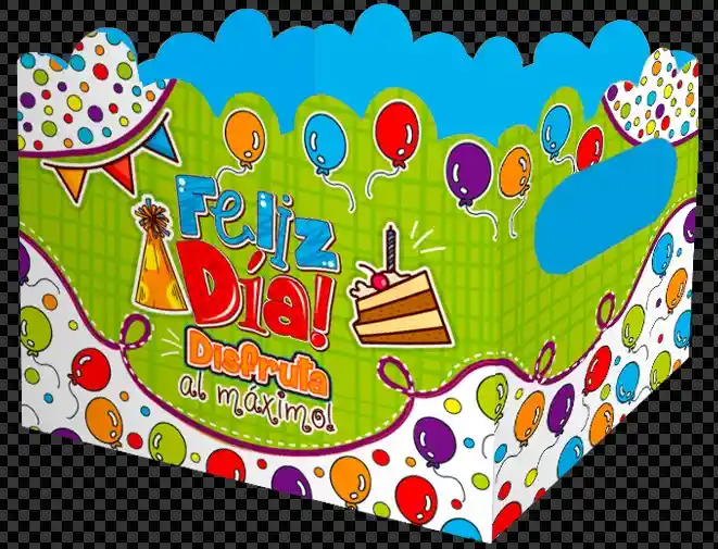Caja Ancheta Grande Feliz Cumpleaños X 1 Unidad
