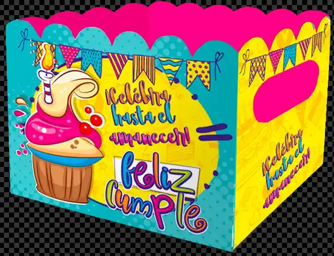 Caja Ancheta Grande Feliz Cumpleaños X 1 Unidad