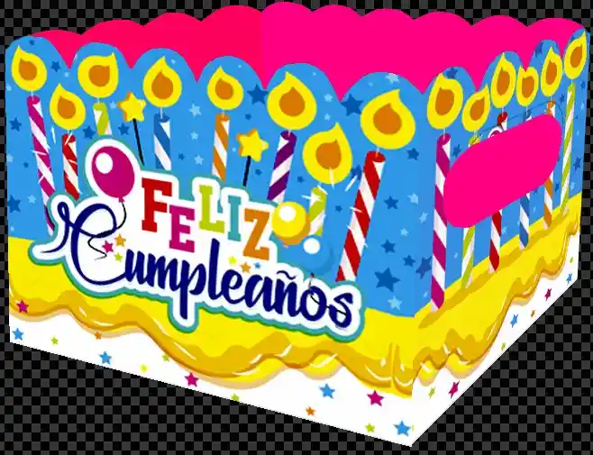 Caja Ancheta Grande Feliz Cumpleaños X 1 Unidad