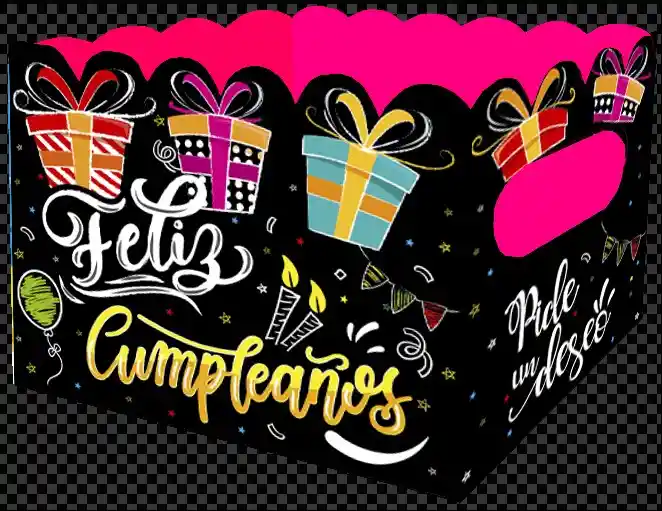 Caja Ancheta Grande Feliz Cumpleaños X 1 Unidad