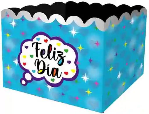 Caja Ancheta Grande Feliz Dia Azul X 1 Unidad