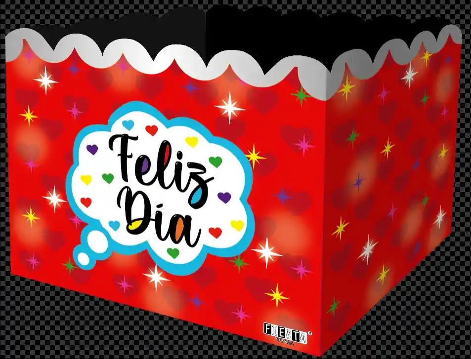 Caja Ancheta Grande Feliz Dia Roja X 1 Unidad