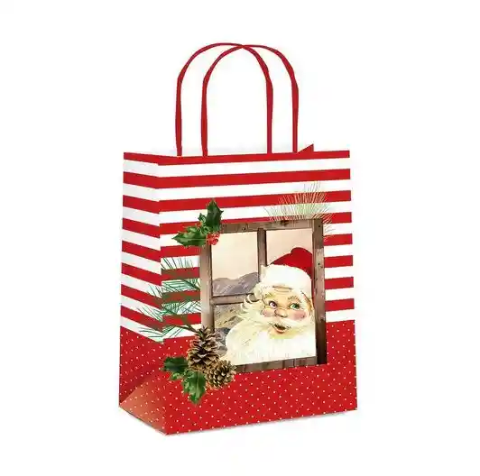 Bolsa De Regalo Noel Ventana 32 X 26 Cm