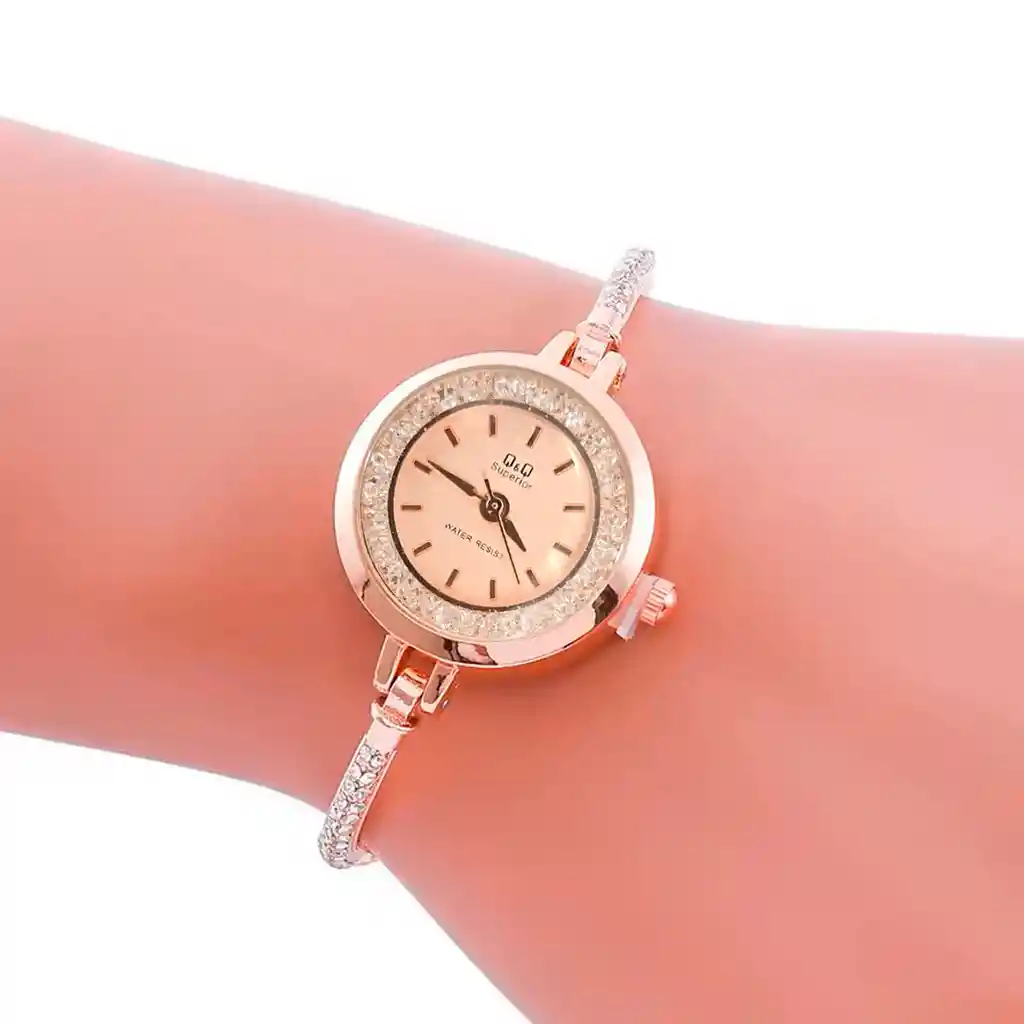 Reloj Qyq Murano Elegante Star Diamond Mujer +estuche