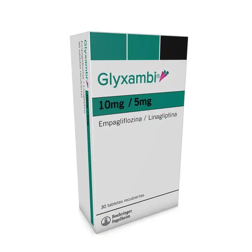 Glyxambi Empagliflozina/linagliptina Glyxambi 10mg/mg 30 Tabletas Recubiertas