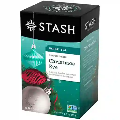 Te Stash Herbal Tea Tisane Sans Caféine, Sin Cafeína Christmas Eve Veille De Noel Navidad – 18 Bolsitas 1,0 Oz (29 G)