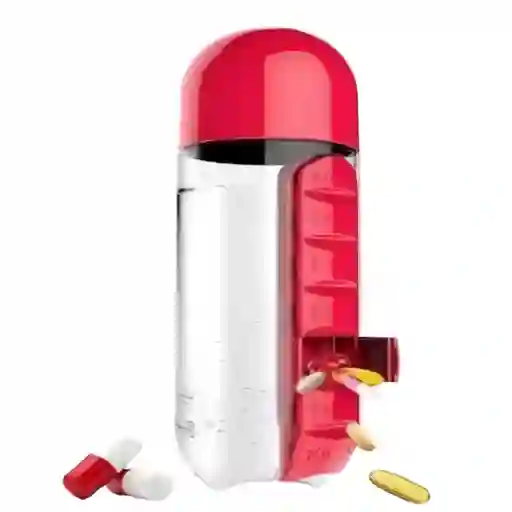 Botella De Agua Con Soporte Para Pastillas Medicamentos