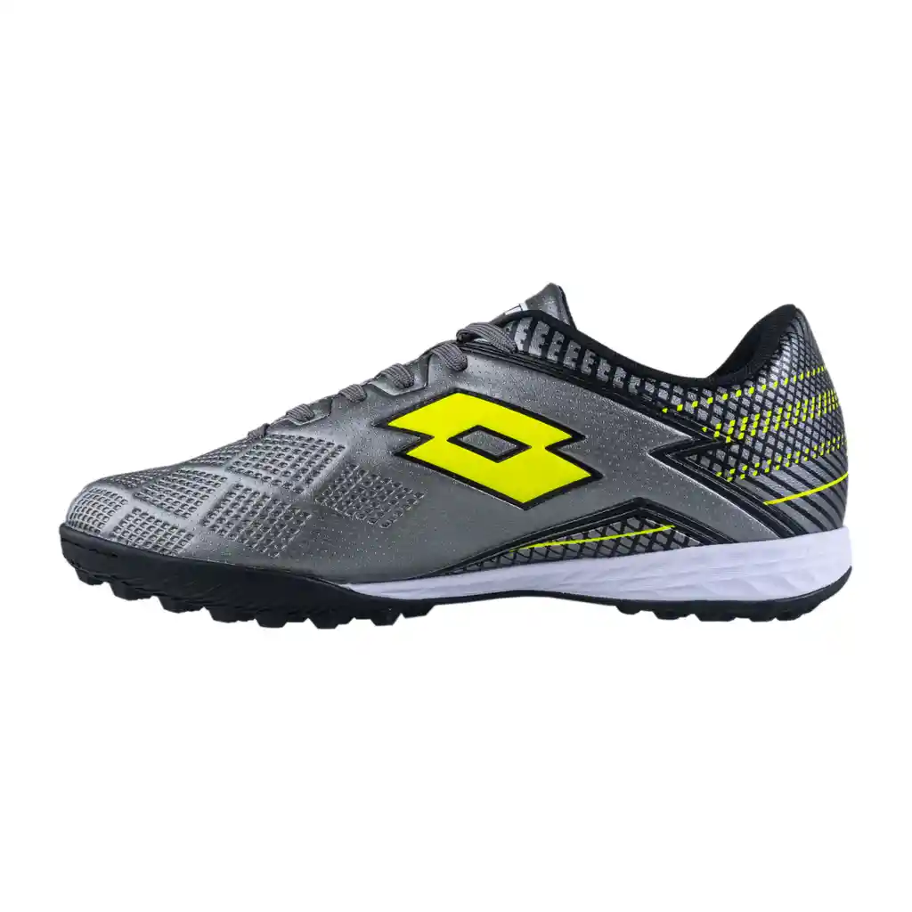 Zapatilla Turf Futbol Lotto Enzo Hge H4, Sintética, Natural Gris Talla 10
