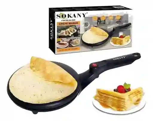 Maquina Eléctrica Crepes Sokany Antiadherente Multifunción