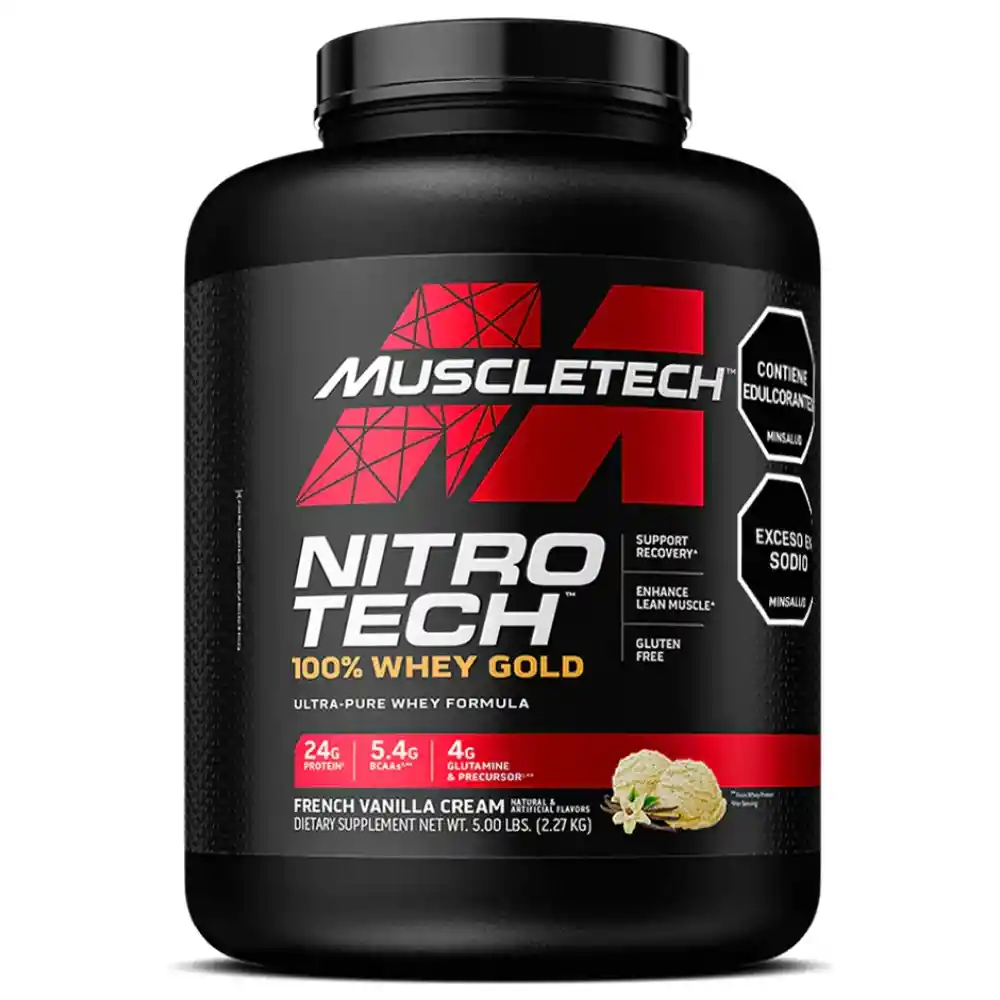 Nitro Tech Whey Gold X 5 Lbs. Vanilla.