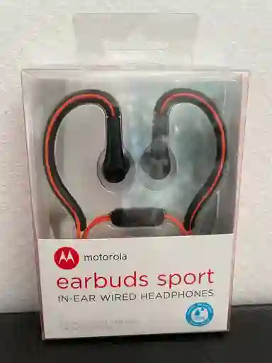 Audifonos Motorola Earbuds Sport Sh008 ( Negro Rojo )