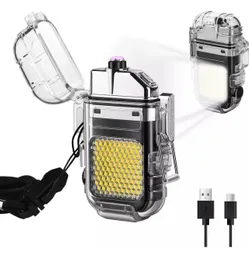 Encendedor Recargable Plasma Resistente Agua Luz Led Camping