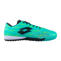 Zapatilla Turf Futbol Lotto Mpabbe Hge H4, Sintética, Natural Azul/aguamarina Talla 10