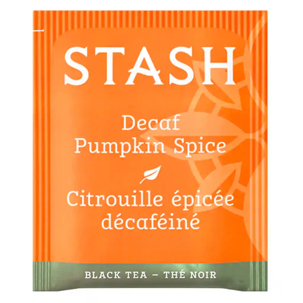 Te Stash Black Tea Decaf Pumpkin Spice, Descafeinado Con Especias De Calabaza - 18 Bolsitas 1.1 Oz (33 G)
