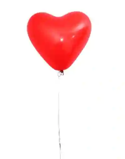 Globo Corazón Latex Con Helio Certificado