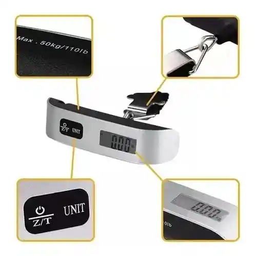 Bascula Balanza Digital Gynipot Gy-1522 Pesa Maleta Viaje, Portátil
