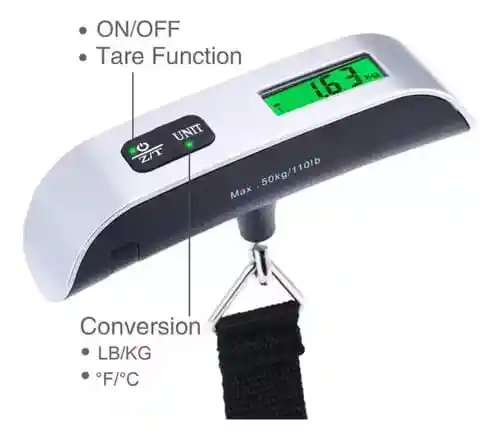 Bascula Balanza Digital Gynipot Gy-1522 Pesa Maleta Viaje, Portátil