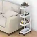 Organizador De Plástico De 4 Niveles Móvil Color Blanco