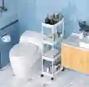 Organizador De Plástico De 4 Niveles Móvil Color Blanco