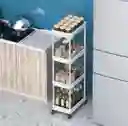 Organizador De Plástico De 4 Niveles Móvil Color Blanco