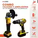 Taladro Con Pulidora Inalambrica 2 Baterias Con Estuche Profesional