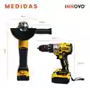 Taladro Con Pulidora Inalambrica 2 Baterias Con Estuche Profesional