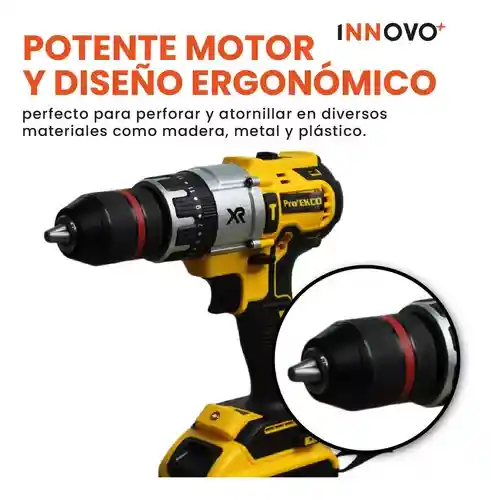 Taladro Con Pulidora Inalambrica 2 Baterias Con Estuche Profesional