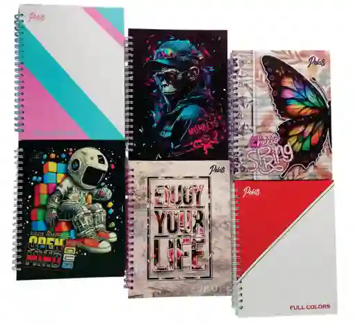 Cuaderno Argollado 5 Materias Cuadros Mujer Pekys