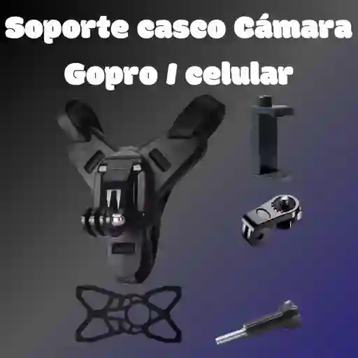 Soporte Para Casco De Motocicleta Para Cámara Gopro/celular