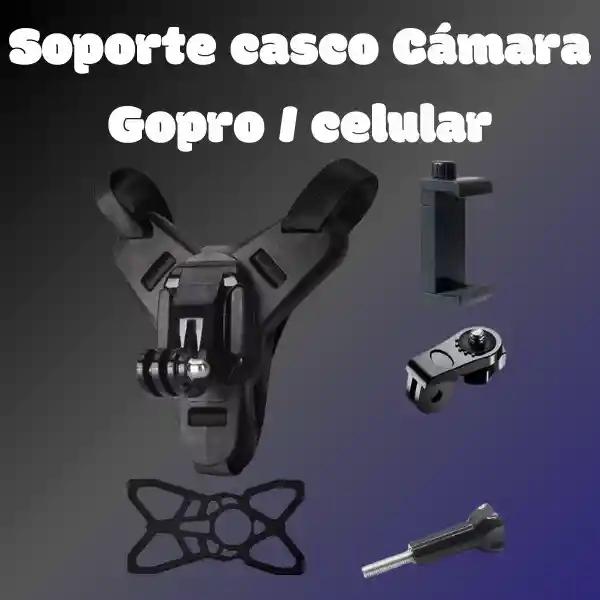 Soporte Para Casco De Motocicleta Para Cámara Gopro/celular