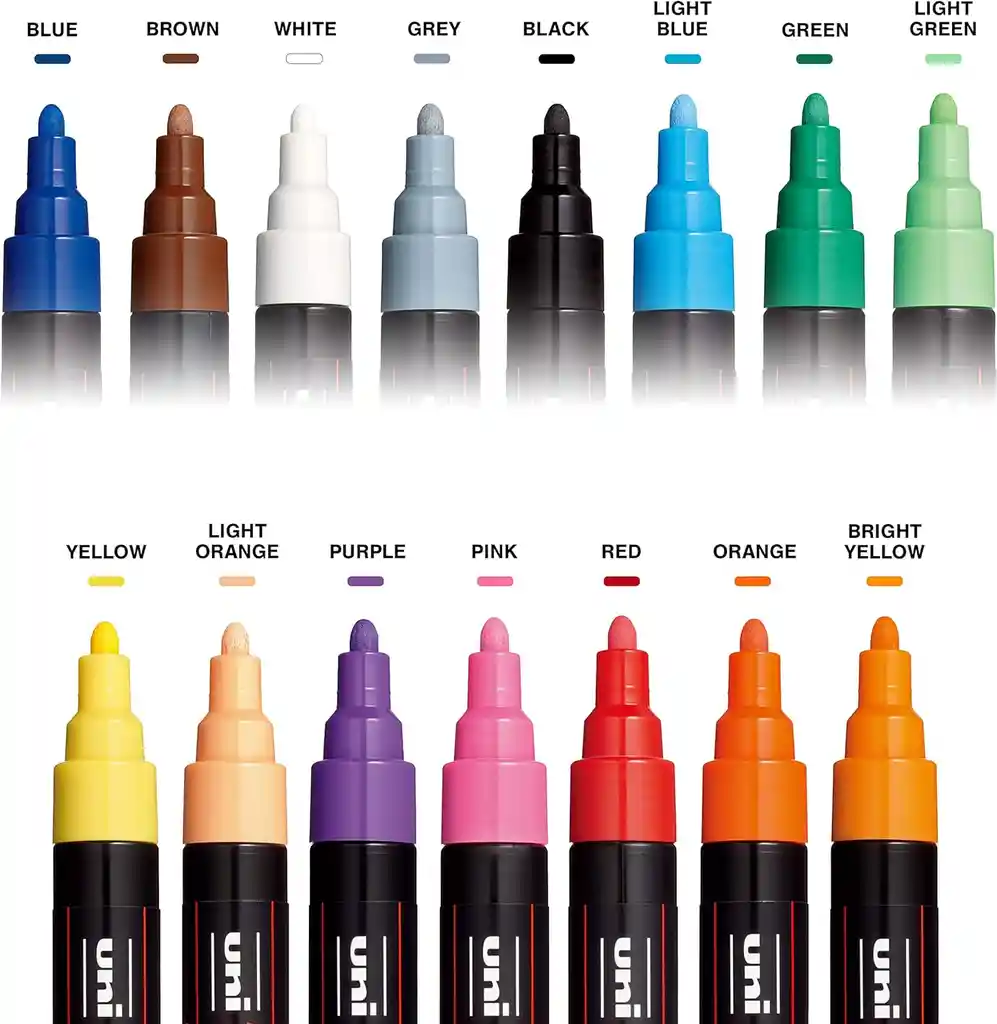 Marcadores Posca Punta Fina Pc3m X 15 Unidades