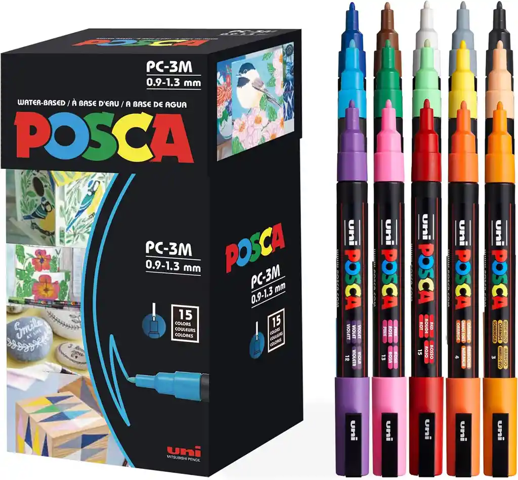 Marcadores Posca Punta Fina Pc3m X 15 Unidades