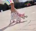 Patines En Línea 2 En 1 Rosados Ajustables Para Niños