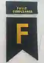 Letrero Feliz Cumpleaños Negro Escarchado / Banderin Feliz Cumpleaños
