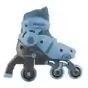 Patines En Línea 2 En 1 Azul Ajustables Para Niños