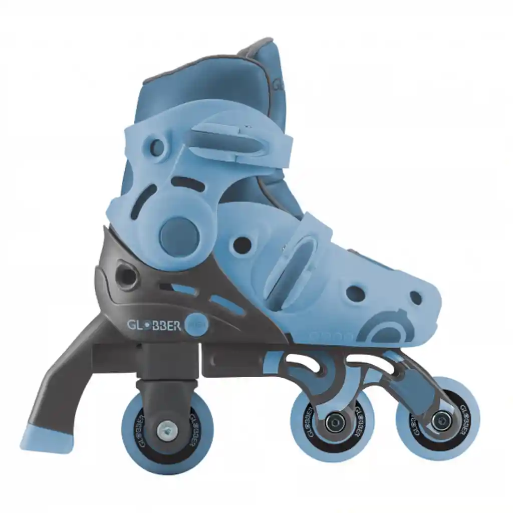 Patines En Línea 2 En 1 Azul Ajustables Para Niños