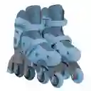 Patines En Línea 2 En 1 Azul Ajustables Para Niños