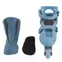 Patines En Línea 2 En 1 Azul Ajustables Para Niños