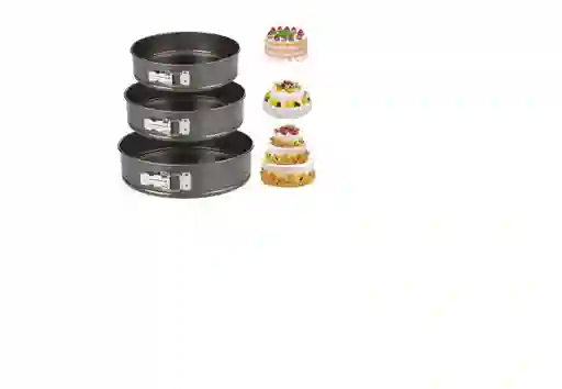 Repostería Moldes Pasteles Juego 3 Redondos Molde Hornear