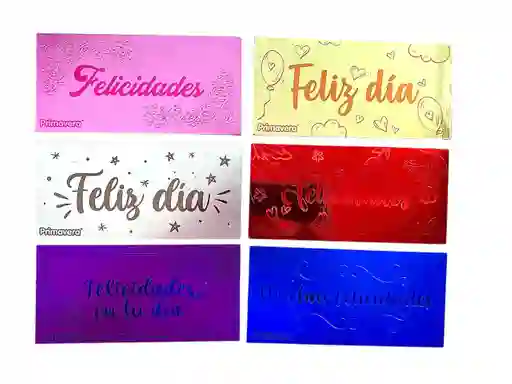 Lluvia De Sobre Felicidades Diseños Surtidos X 2 Unidades