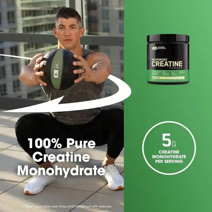 Creatina Monohidratada Optimun Nutrition 60 Serivcios