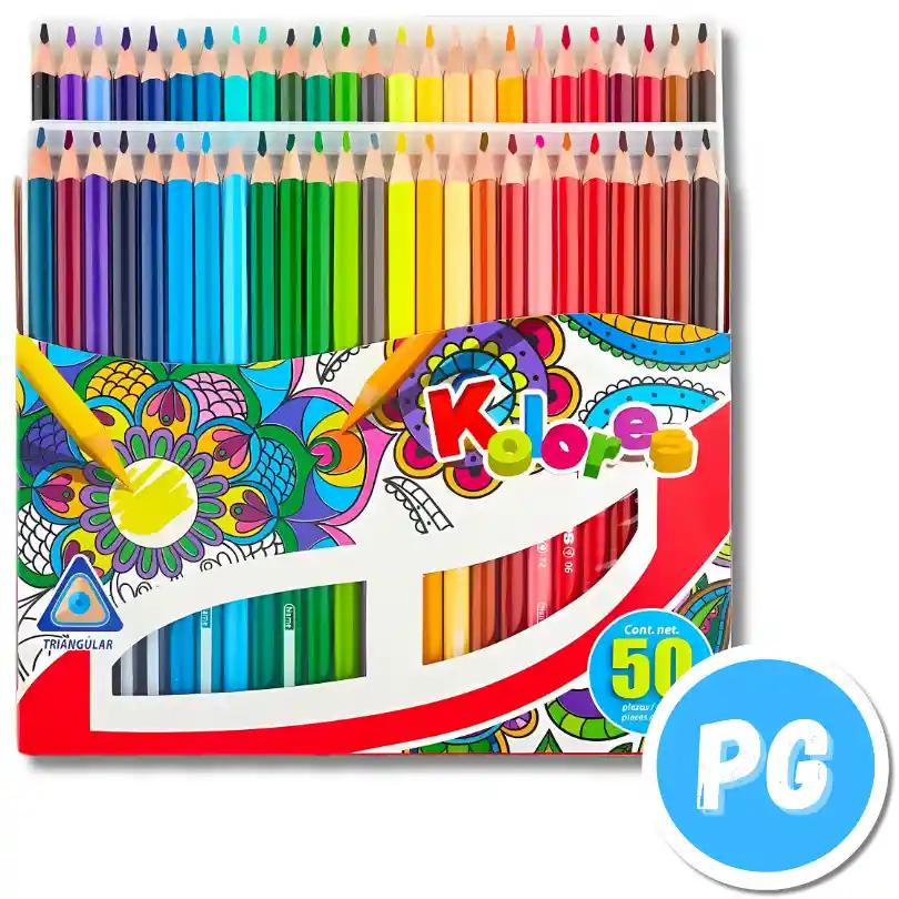 Caja De Colores Kores X50 Unds Unipunta